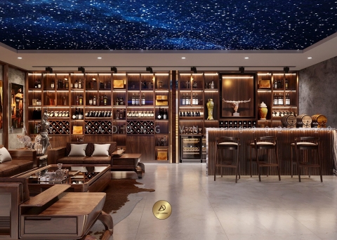  Tủ rượu gỗ óc chó TR-15